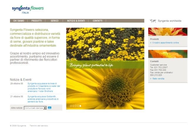 Nuovo sito per Syngenta Flowers 2