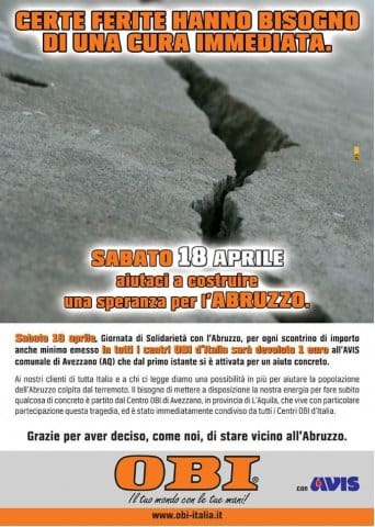 Il bricolage risponde all’emergenza Abruzzo 2