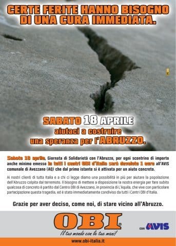 OBI per l’Abruzzo: 60.660 volte grazie 3