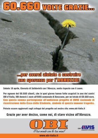 Domani Obi e Avis insieme per l'Abruzzo 2