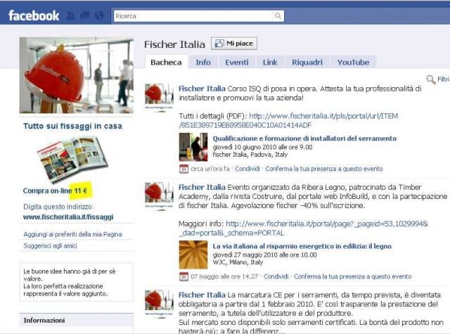 Fischer Italia sbarca su Facebook 2