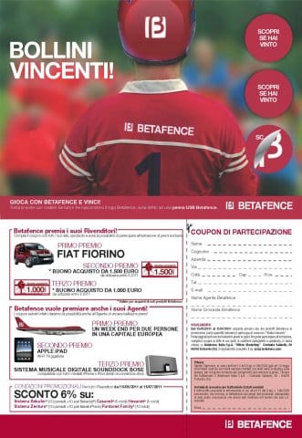 Betafence, nuovo concorso “Bollini vincenti” 2