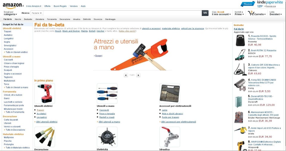Apre il negozio Fai Da Te su Amazon.it 2