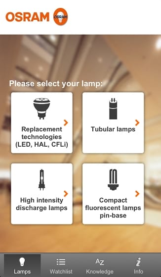 L’App Osram per trovare le lampade giuste 2