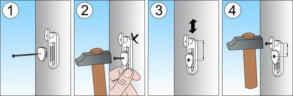 Il gancio per quadri regolabile 3