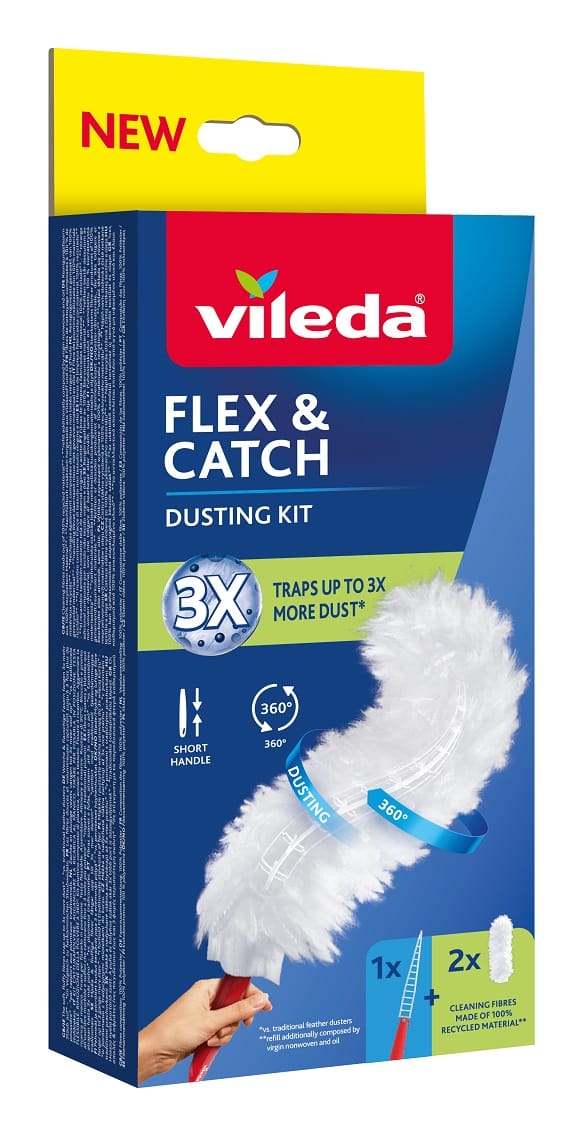 Vileda presenta Flex&Catch, il cattura-polvere ultra flessibile 3
