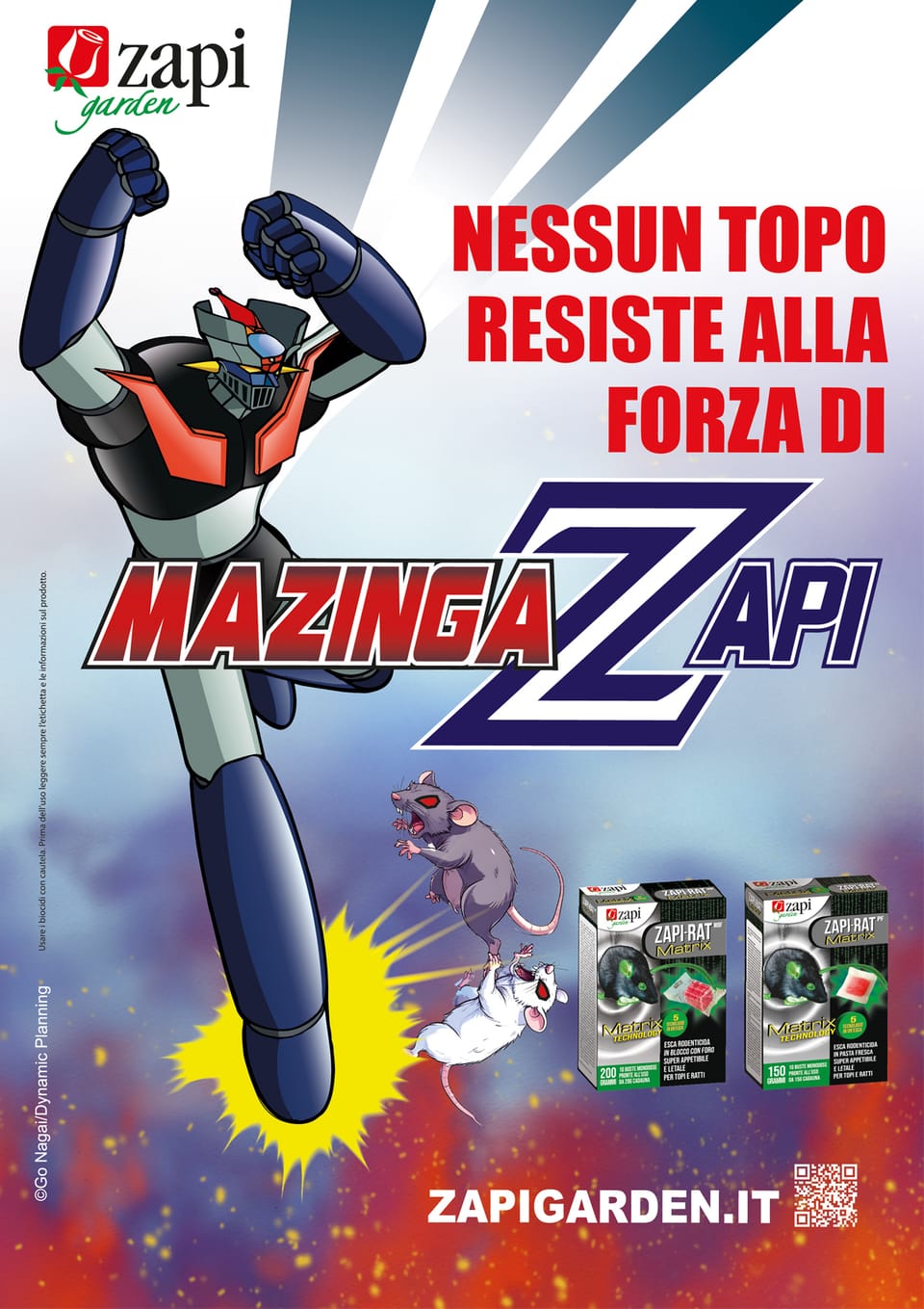 Mazinga Zapi: la nuova campagna di Zapi Garden contro i roditori 2