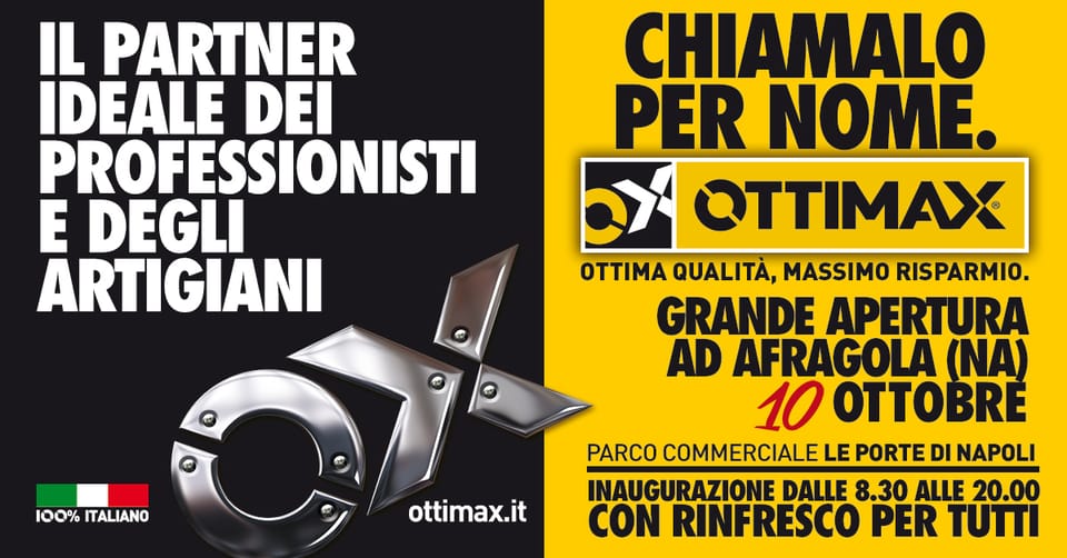Apre ad Afragola (NA) il secondo punto vendita Ottimax 2