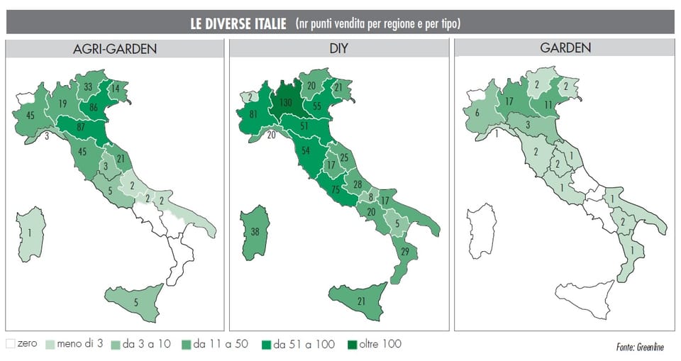 Quanti sono i punti vendita brico e garden in Italia? 8