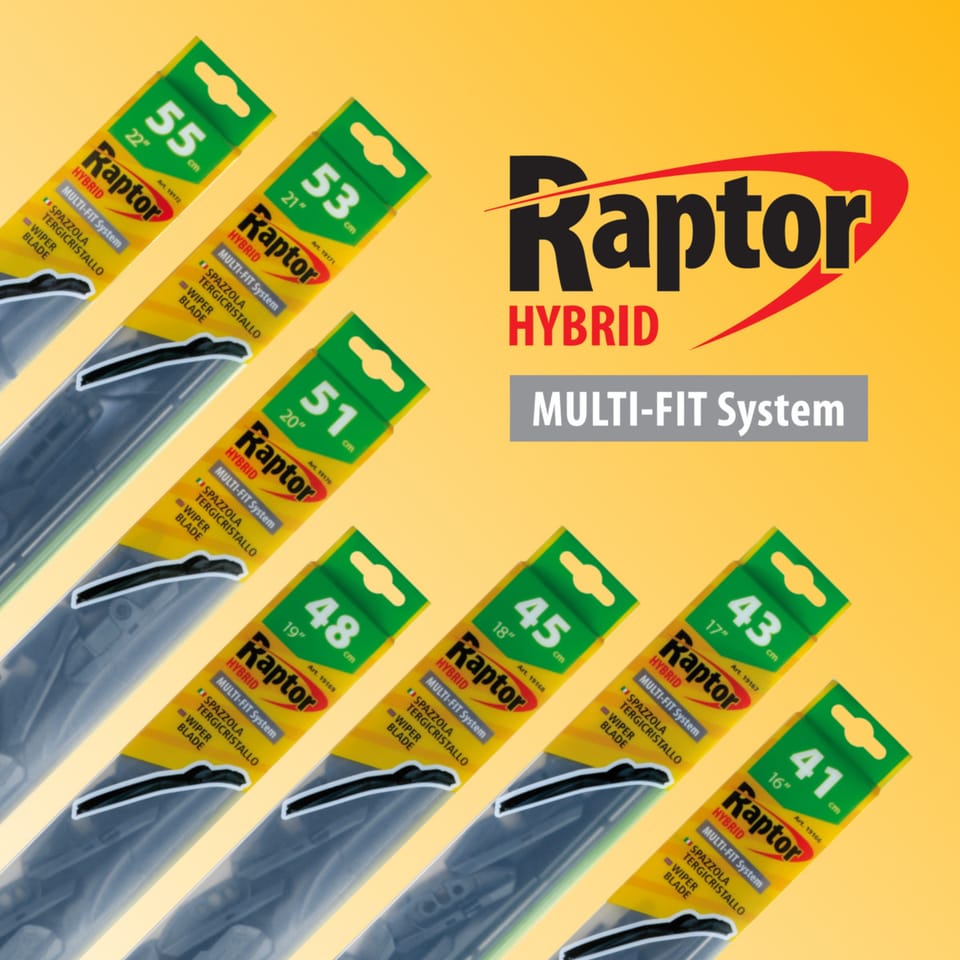 Spazzole Tergicristallo Raptor Hybrid 6