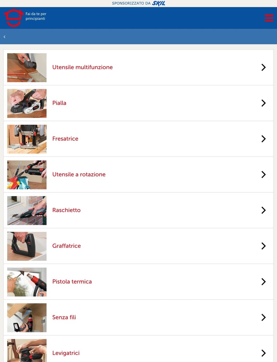 Restyling per l'App Skil per il fai da te 3