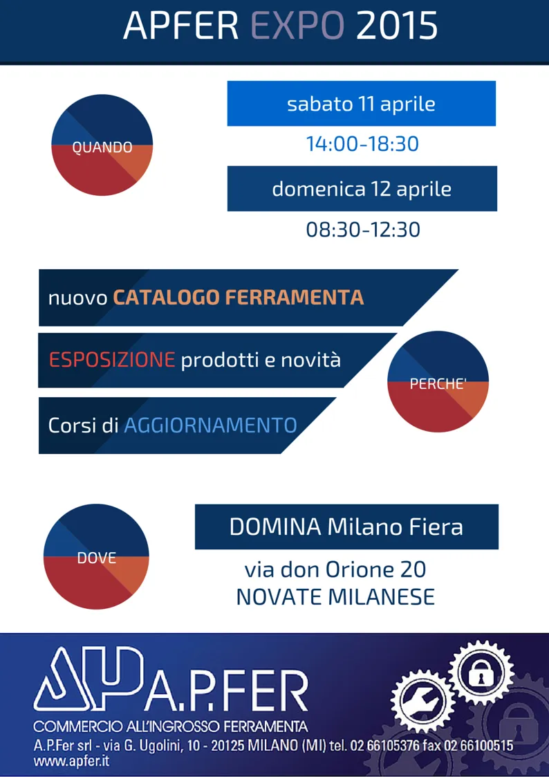 Tutto pronto per l'A.P.FER EXPO 2015 (Milano, 11-12 aprile) 2