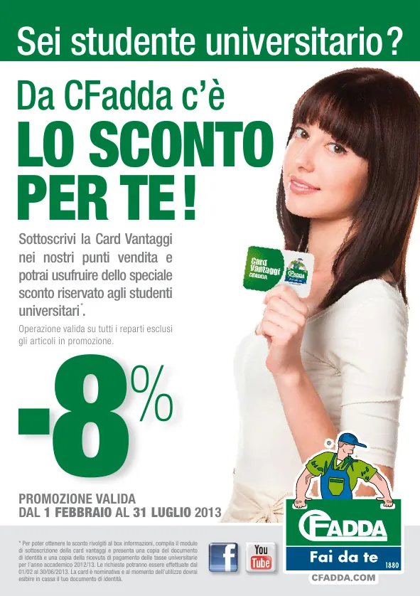 Da CFadda sconto dell'8% per gli universitari 3